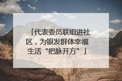 代表委员联组进社区，为银发群体幸福生活“把脉开方”