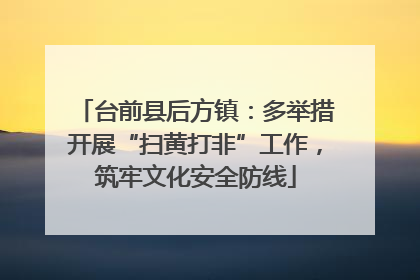 台前县后方镇：多举措开展“扫黄打非”工作，筑牢文化安全防线