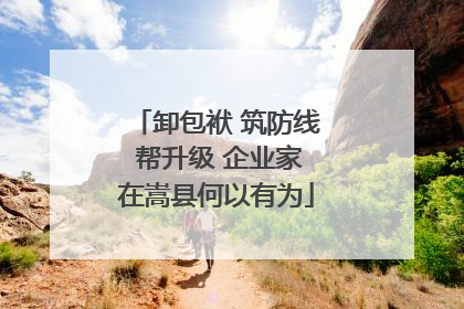 卸包袱 筑防线 帮升级 企业家在嵩县何以有为