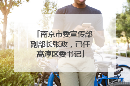 南京市委宣传部副部长张政，已任高淳区委书记