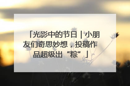 光影中的节日｜小朋友们奇思妙想，投稿作品超级出“粽”