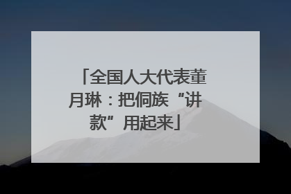 全国人大代表董月琳：把侗族“讲款”用起来