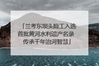 兰考东坝头险工入选首批黄河水利遗产名录 传承千年治河智慧