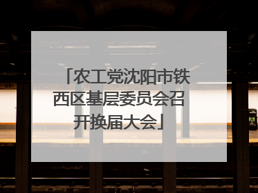 农工党沈阳市铁西区基层委员会召开换届大会