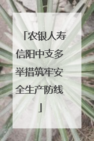 农银人寿信阳中支多举措筑牢安全生产防线