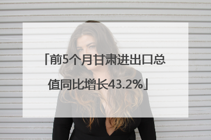 前5个月甘肃进出口总值同比增长43.2%