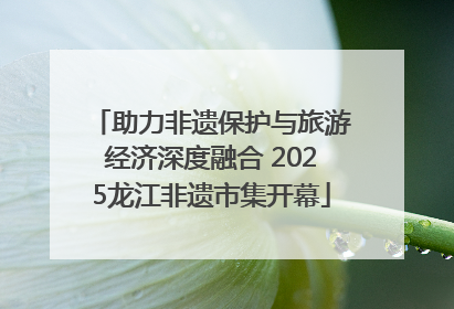 助力非遗保护与旅游经济深度融合 2025龙江非遗市集开幕