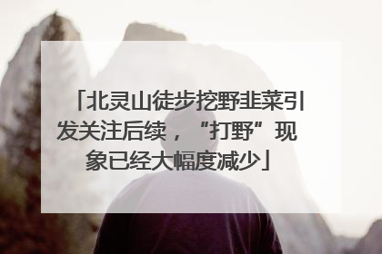北灵山徒步挖野韭菜引发关注后续，“打野”现象已经大幅度减少
