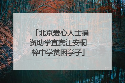 北京爱心人士捐资助学宜宾江安桐梓中学贫困学子