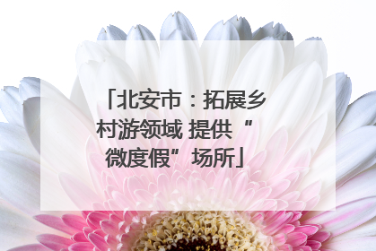 北安市：拓展乡村游领域 提供“微度假”场所