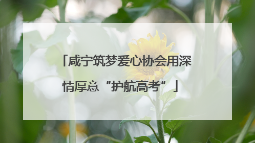 咸宁筑梦爱心协会用深情厚意“护航高考”