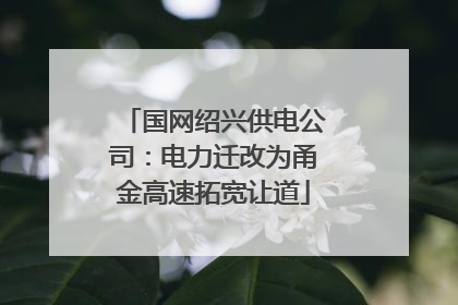 国网绍兴供电公司：电力迁改为甬金高速拓宽让道