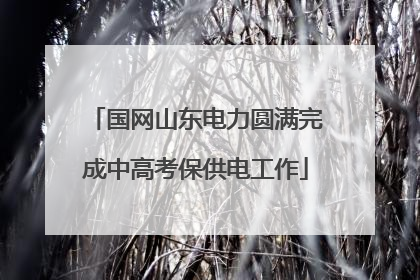 国网山东电力圆满完成中高考保供电工作