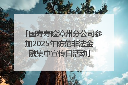 国寿寿险漳州分公司参加2025年防范非法金融集中宣传日活动