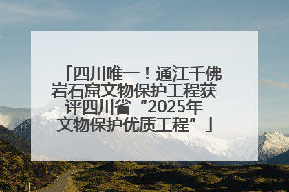 四川唯一！通江千佛岩石窟文物保护工程获评四川省“2025年文物保护优质工程”