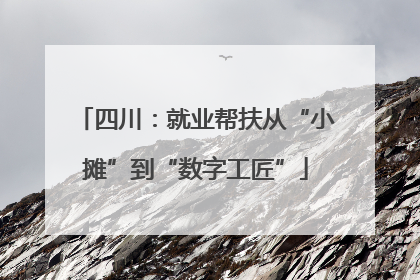 四川：就业帮扶从“小摊”到“数字工匠”