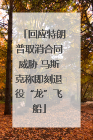 回应特朗普取消合同威胁 马斯克称即刻退役“龙”飞船