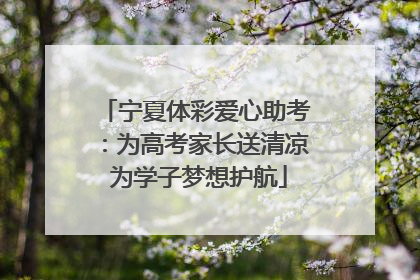 宁夏体彩爱心助考：为高考家长送清凉 为学子梦想护航