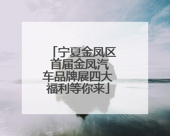 宁夏金凤区 首届金凤汽车品牌展四大福利等你来
