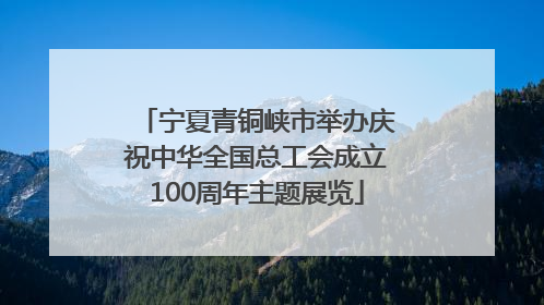 宁夏青铜峡市举办庆祝中华全国总工会成立100周年主题展览
