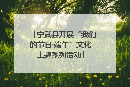 宁武县开展“我们的节日·端午”文化主题系列活动