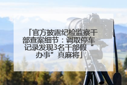 官方披露纪检监察干部查案细节：调取停车记录发现3名干部假“办事”真麻将