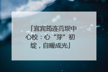 宜宾筠连蒿坝中心校：心“芽”初绽，自暖成光