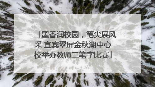 墨香润校园，笔尖展风采 宜宾翠屏金秋湖中心校举办教师三笔字比赛