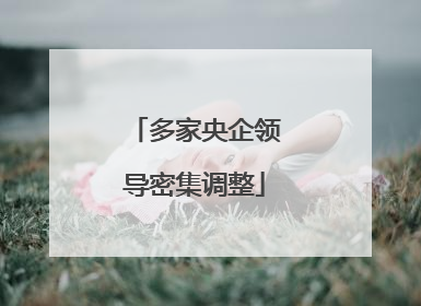 多家央企领导密集调整