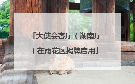 大使会客厅（湖南厅）在雨花区揭牌启用
