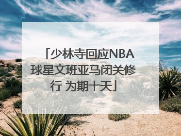 少林寺回应NBA球星文班亚马闭关修行 为期十天