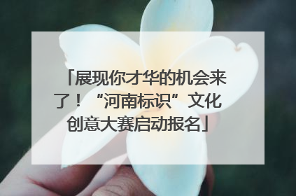 展现你才华的机会来了！“河南标识”文化创意大赛启动报名