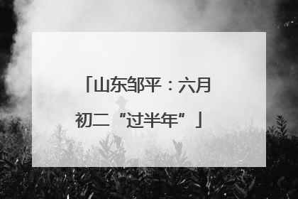 山东邹平：六月初二“过半年”