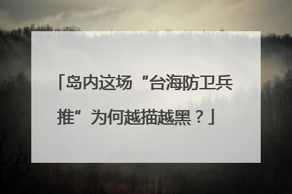 岛内这场“台海防卫兵推”为何越描越黑？
