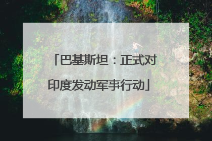 巴基斯坦：正式对印度发动军事行动