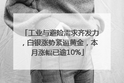 工业与避险需求齐发力，白银涨势紧逼黄金，本月涨幅已逾10%