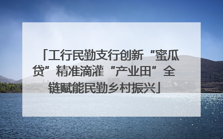 工行民勤支行创新“蜜瓜贷”精准滴灌“产业田”全链赋能民勤乡村振兴
