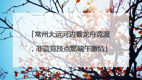 常州大运河边看龙舟竞渡，非遗竞技点燃端午激情