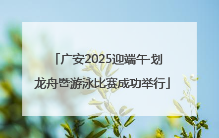 广安2025迎端午·划龙舟暨游泳比赛成功举行
