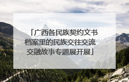 广西各民族契约文书档案里的民族交往交流交融故事专题展开展