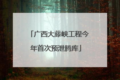 广西大藤峡工程今年首次预泄腾库