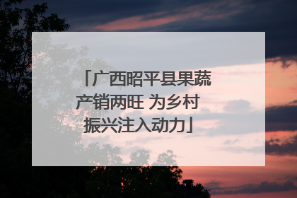 广西昭平县果蔬产销两旺 为乡村振兴注入动力