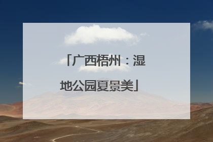 广西梧州：湿地公园夏景美