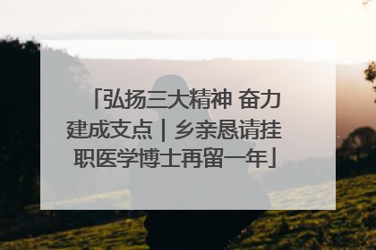 弘扬三大精神 奋力建成支点｜乡亲恳请挂职医学博士再留一年