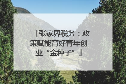 张家界税务：政策赋能育好青年创业“金种子”