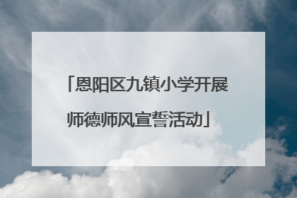 恩阳区九镇小学开展师德师风宣誓活动