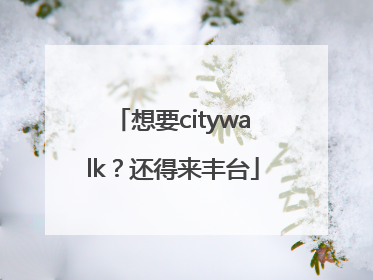 想要citywalk？还得来丰台
