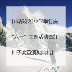 成都弟维小学举行庆“六一”主题活动暨红扣子奖章颁奖典礼