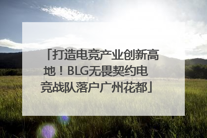 打造电竞产业创新高地！BLG无畏契约电竞战队落户广州花都