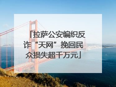 拉萨公安编织反诈“天网”挽回民众损失超千万元
